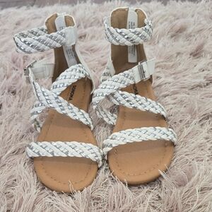 Sonoma Kids Sandals with White and Silver Braids